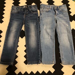 Lot of 2-Zara girls stretch jeans